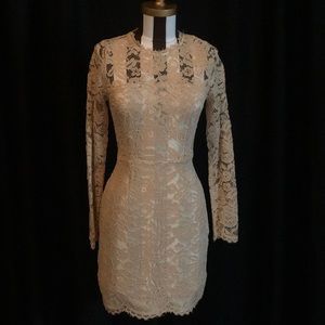 Nude color lace dress. Worn once.